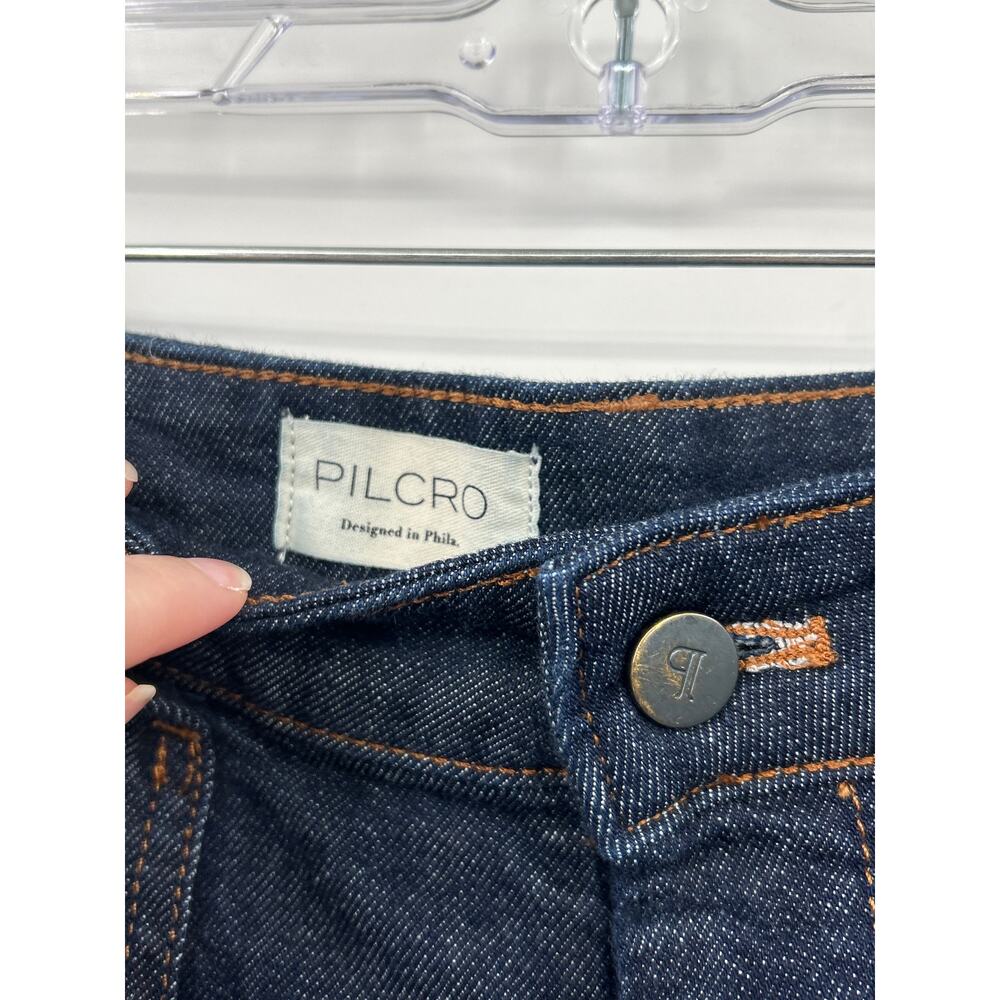 Pilcro Kayden Barrel Carpenter Dark Wash High Rise Jeans Size 30 Utility - Picture 3 of 9